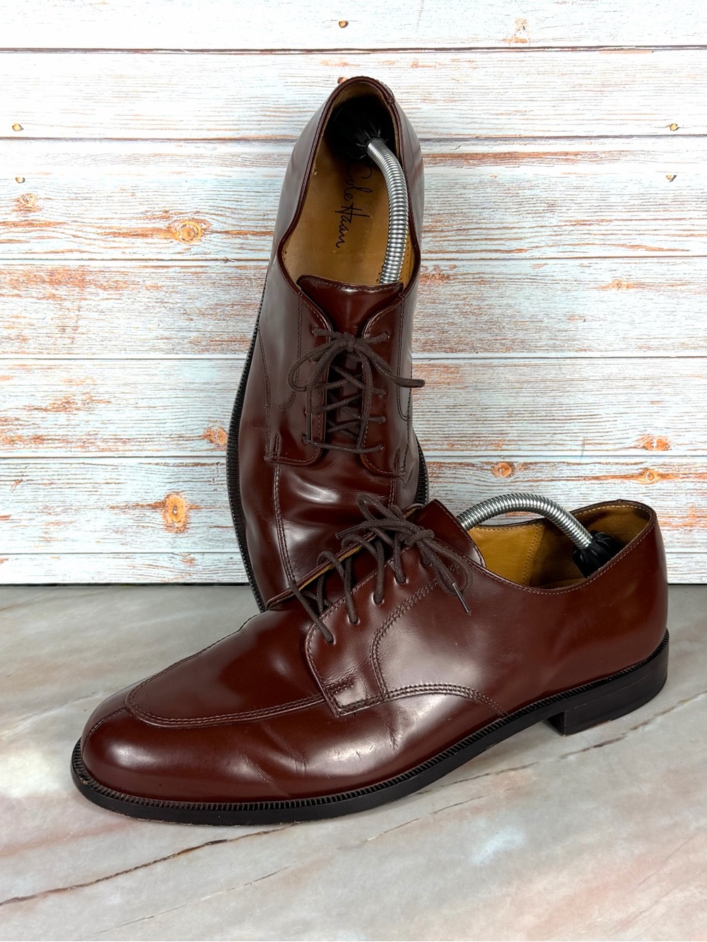 Cole Haan Calhoun Dress Oxford Men’s Mahogany Leather Derby Shoes